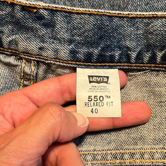 Levi’s 550 Relaxed Fit Denim Jean Shorts Jorts Size 40 - Picture 4 of 5